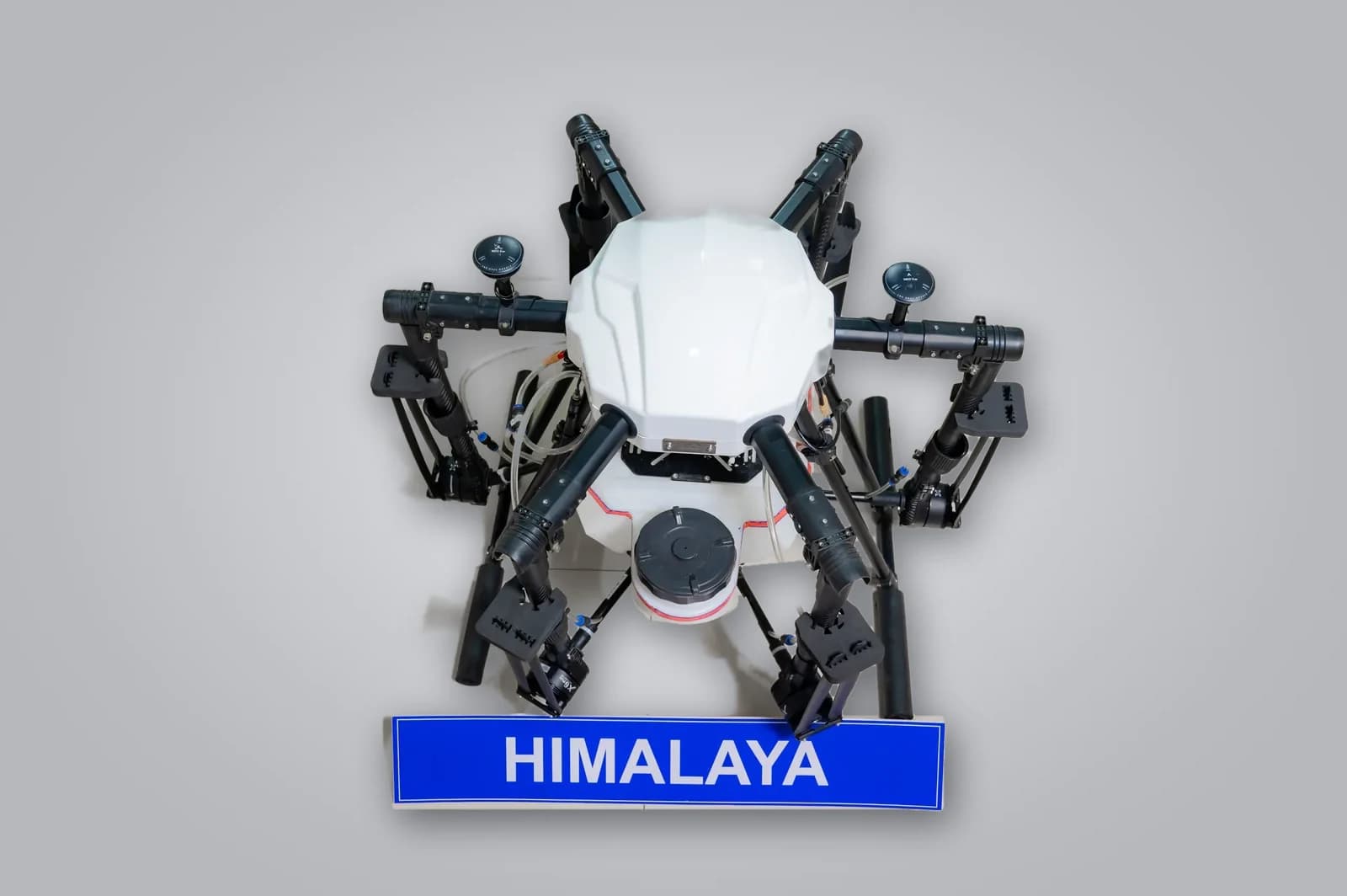 Front view of the HIMALAYA drone with its tank and undercarriage visible