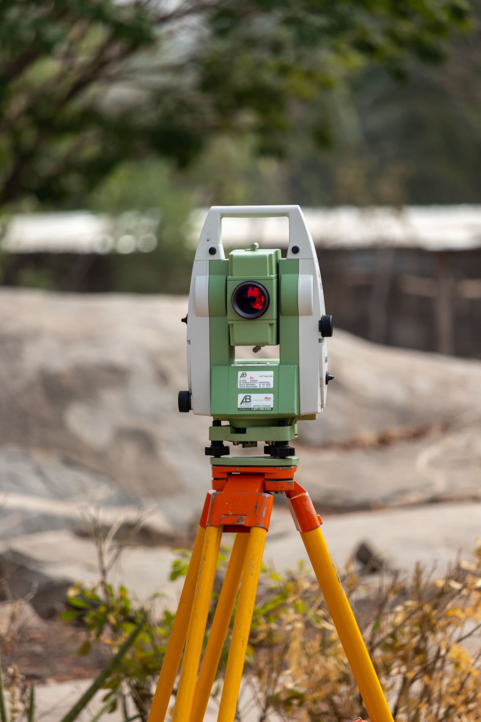 Survey instrument used to collect terrain data for surface modelling